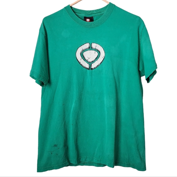 CIRCA‎ x VINTAGE 2000 graphic tee circa skateboarding shoes logo tee in green M - Picture 1 of 8